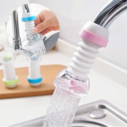 [360 Degree Rotatable Kitchen Faucet] 360 Degree Rotatable Kitchen Faucet Aerator Plastic Rotating Faucet Extender Adjustable Water Saving Sprayer Filter Diffuser Market Heaven