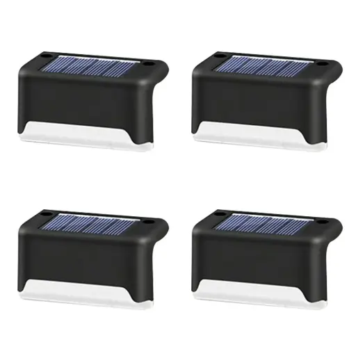 [ELECTRONICS plastic Step Lights Waterproof LED Solar Power Outdoor Fence Light for Deck Stair Railing, Outside Lighting for Wall Garden Backyard Patio Balcony Décor (4)] ELECTRONICS plastic Step Lights Waterproof LED Solar Power Outdoor Fence Light for Deck Stair Railing, Outside Lighting for Wall Garden Backyard Patio Balcony Décor (4)