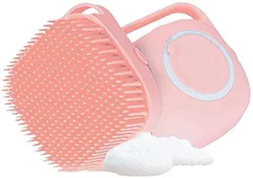 [Dog Bath Brush | Soft Silicone Bristles Pet Grooming/Bathing & Massage Brushes | Dog & Cat Accessories | Labrador, German Shepherd, Golden Retriever | Shampoo Dispenser Washing Brush-Pack of 1] Dog Bath Brush | Soft Silicone Bristles Pet Grooming/Bathing & Massage Brushes | Dog & Cat Accessories | Labrador, German Shepherd, Golden Retriever | Shampoo Dispenser Washing Brush-Pack of 1