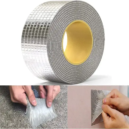 [MH-133] Super Strong Adhesive Waterproof tape Permanent Repair Roof Water Leakage Solution Rubber Foil Suitable for Roof Leak, surface Crack, Window Sill Gap, Boat Sealing, Tank Leak (5CM*5Meter)