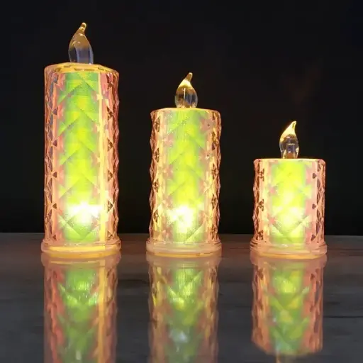 Pack 3 Bougies LED decorative