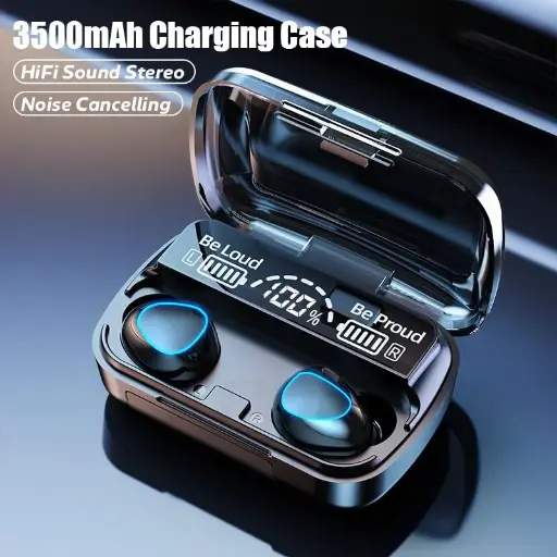 M10 Wireless Earbuds Bluetooth 5.1 TWS Earphones Full Touch Control Headphones Built-in Microphone Immersive Sound Quality Ensure Fast Stable & Connection Smart LED Headset Sports Bud