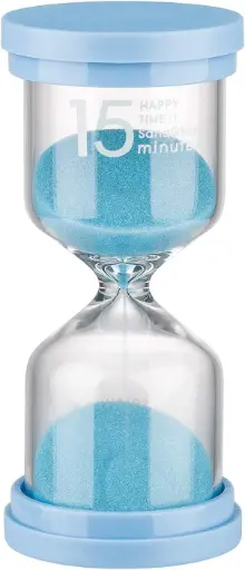 Sand Glass Timer 15 Minute Hourglass Timer,Colorful Sandglass Timer for Kids,Classroom,Kitchen,Games,Toothbrush Timer