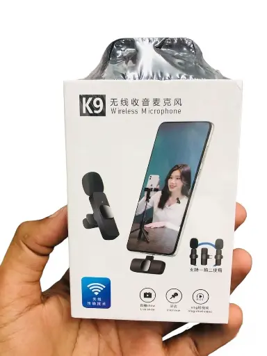 Wireless Microphone for Youtubers, Vlogging, Singing with Noise Cancelling, Karaoke Mic, Camera & Phone Recording, Portable Clip-On, Collar/Lavalier Design & Bluetooth Condenser Mic