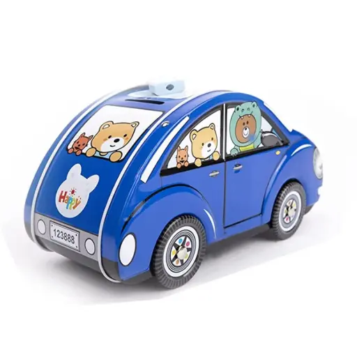 Piggy Bank - Car Shaped Coin Box with Moving Wheel for Kids, Piggy Bank for Kids, Coin Box for Kids, Money Bank for Kids