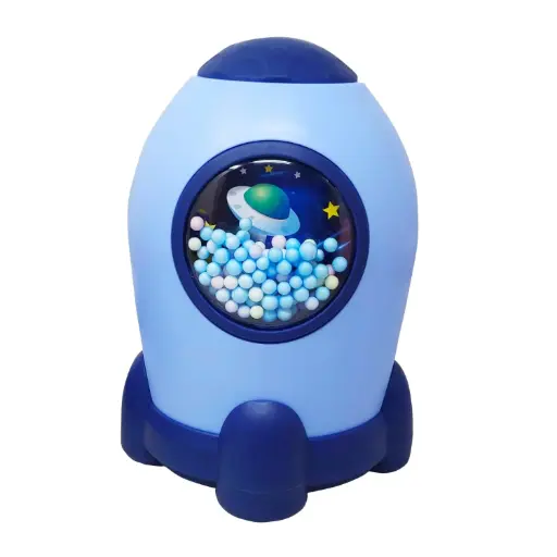 Rocket Shape Piggy Bank with Password Number Lock Code - Unbreakable Cartoon Coin Box, Money Saving Bank for Children's - Birthday Return for Boys & Girls | Theme Space