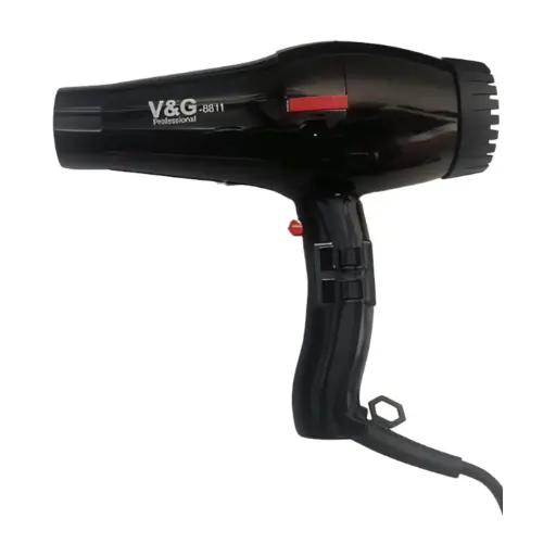V&G Salon Professional Hair Dryer 1800-2000 Watts 2 Setting Hair Dryer (Hot And Cold) 8811, Black