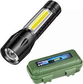 [High Quality LED Flashlight With COB Light Mini Waterproof Portable LED XPE COB Flashlight USB Rechargeable 3 Modes Pen Clip Light Flashlight With Hanging Rope Small Size Black Colored] High Quality LED Flashlight With COB Light Mini Waterproof Portable LED XPE COB Flashlight USB Rechargeable 3 Modes Pen Clip Light Flashlight With Hanging Rope Small Size Black Colored