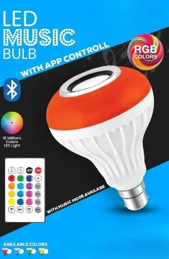 [LED Light Bulbs Color Changing with Bluetooth Speakers and Remote Control RGB Bulbs Lamp B22 for Light Home Decoration Bar and Party] LED Light Bulbs Color Changing with Bluetooth Speakers and Remote Control RGB Bulbs Lamp B22 for Light Home Decoration Bar and Party
