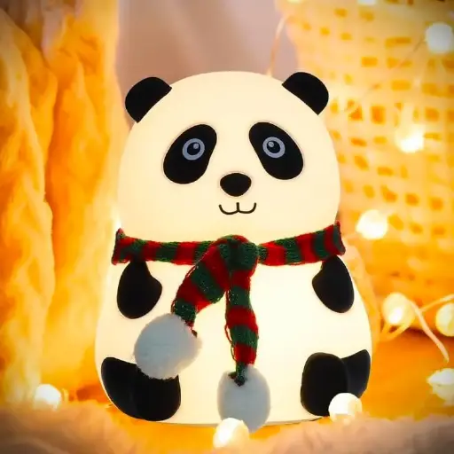 [MH-104] Panda Lamp, Panda Gifts, Panda Touch Silicone Lamp, Birthday Gift for Girls and Boys, Panda Light Lamp, Kids Night Light | Gifts for Woman | Valentine Gift